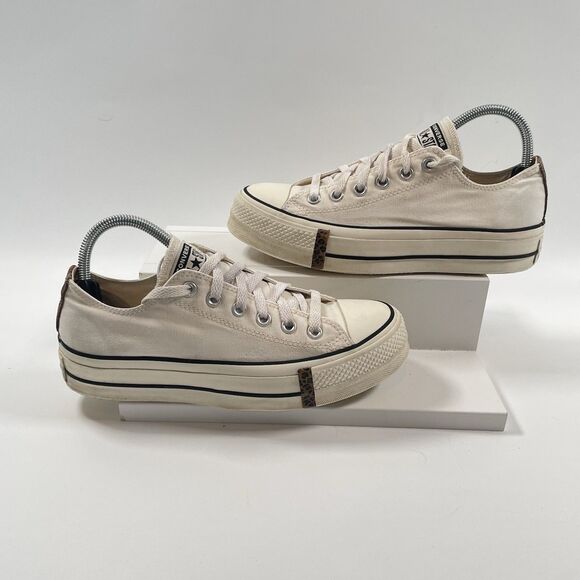 Converse CTAS Leopard Lift Ox Low Women's Sneakers 565626C Ivory Size 8.5 - Picture 4 of 11